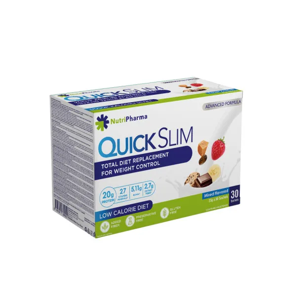 Коктейль Quick Slim "Мікс смаків", 30 саше по 23 г