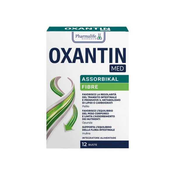Дієтична добавка з клітковиною для нормалізації маси тіла Oxantin "Абсорбція", 12 саше по 7,4