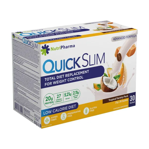 Коктейль Quick Slim "Мікс екзотичних смаків", 30 саше по 23 г