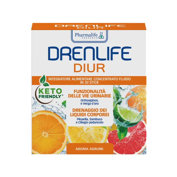Дієтична добавка Drenlife Diur зі смаком цитрусів, 30 стіків по 10 мл